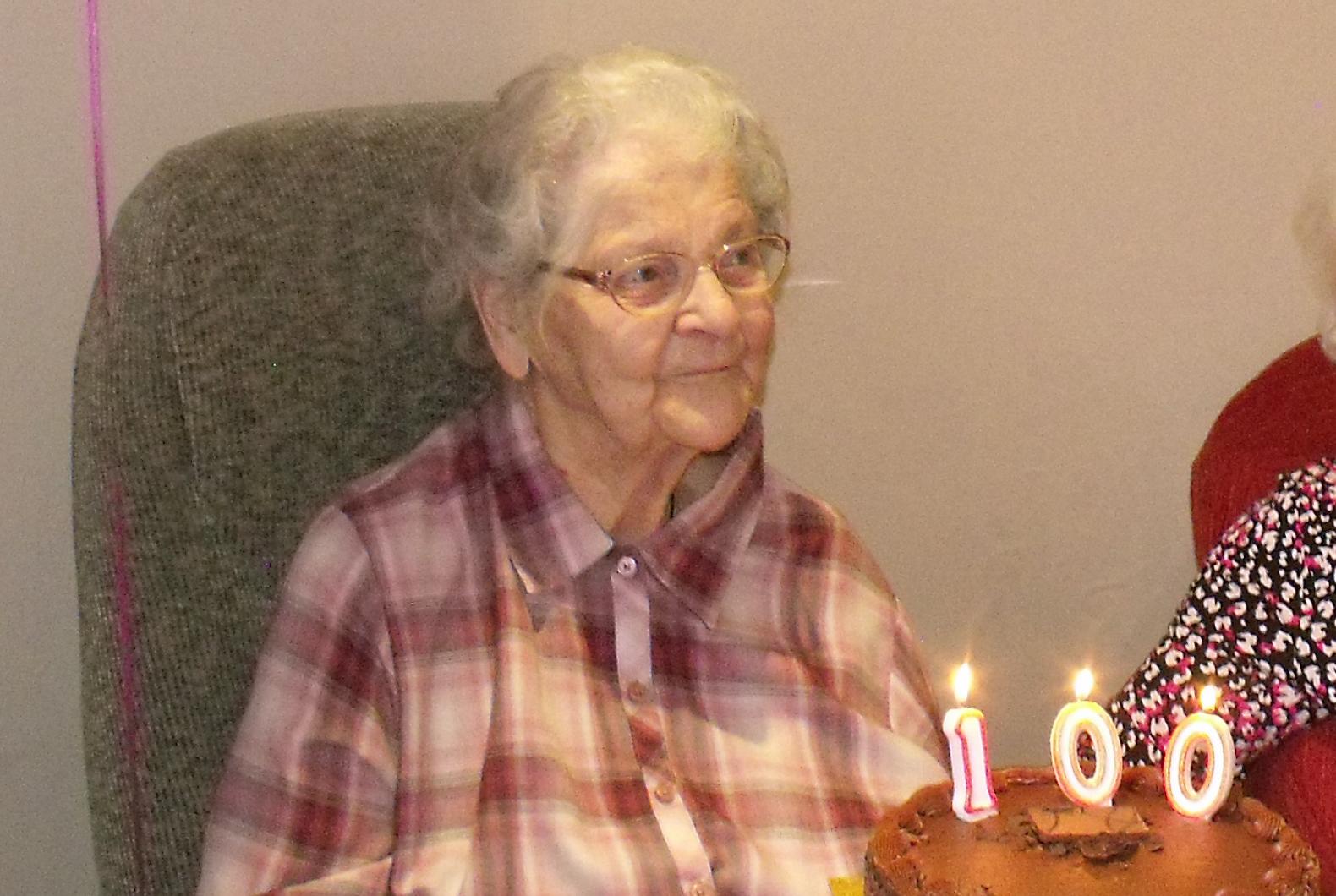 Edna Mann celebrates her 100th birthday