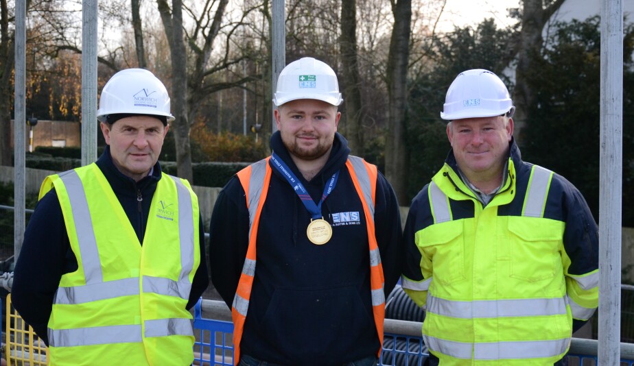 L R Andy Broom Charlie Reeve and Nick Suiter CITY COLLEGE NORWICH